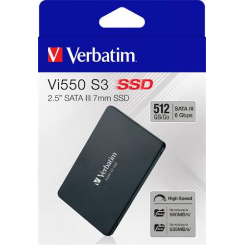 Verbatim SSD (belső memória) 512GB SATA 3 535/560MB/s Vi550