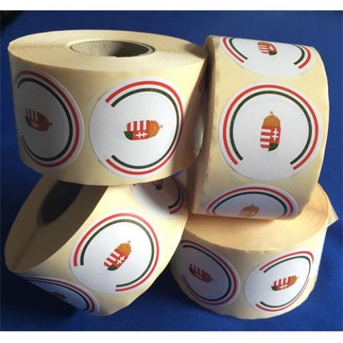 Etikett 50mm kör 1000 etikett/tekercs magyar címeres