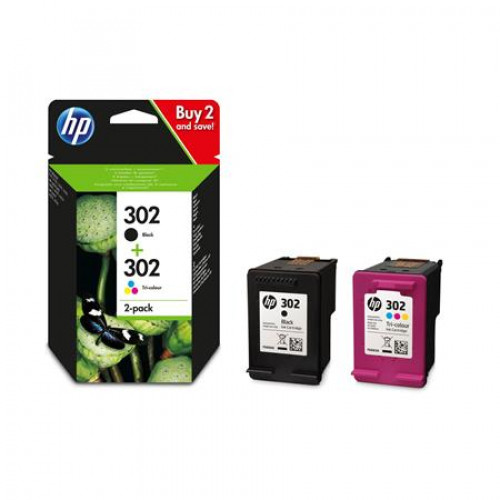 HP X4D37AE Tintapatron multipack DeskJet 2130 nyomtatóhoz 302 fekete+színes 190+165 oldal