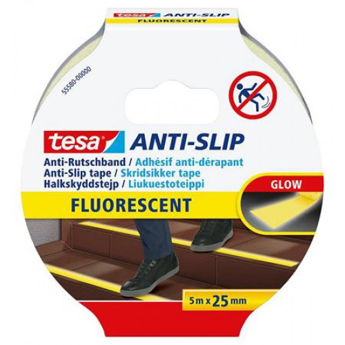 Tesa Csúszásgátló szalag 25mmx5m Anti-Slip fluoreszkáló