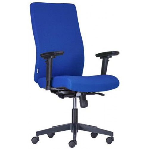 Irodai forgószék szövetborítás fekete lábkereszt BOSTON Standard BA229 kék