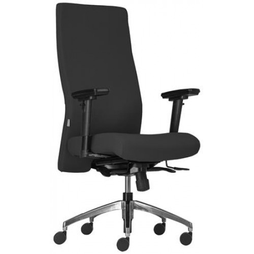 Irodai forgószék fém lábkereszt magas háttámla ülésmélység állítás BOSTON H BA600 szürke