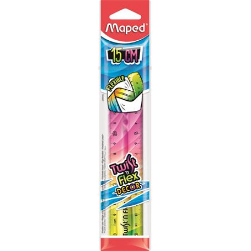 Maped Vonalzó műanyag 15cm Twistn Flex Decor