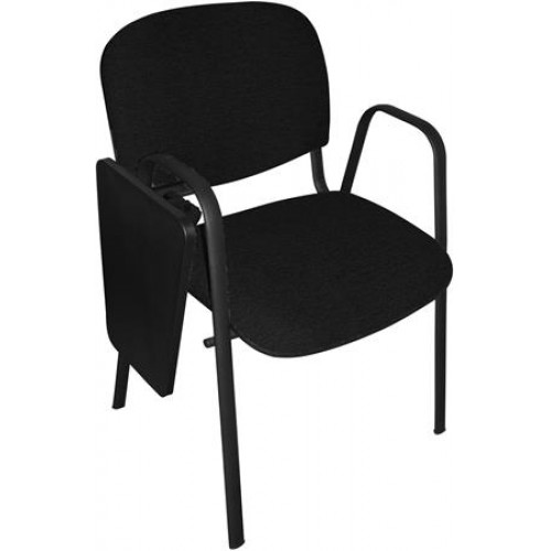 Tárgyalószék fekete fémváz kihajtható írótáblával Taurus fekete