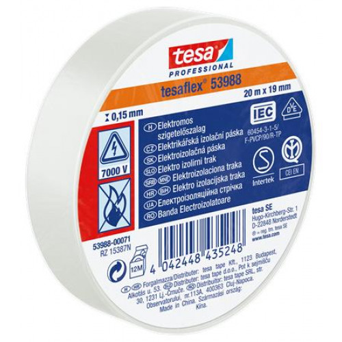 Tesa Szigetelőszalag 19mmx20m Professional fehér