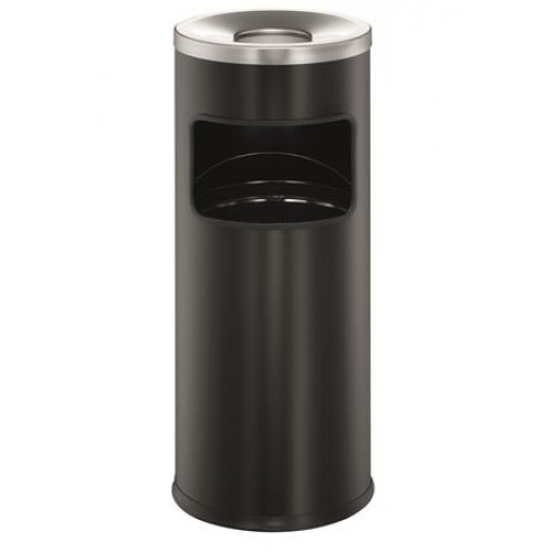 Durable Tűzálló szemetes kerek hamutartóval Safe fekete