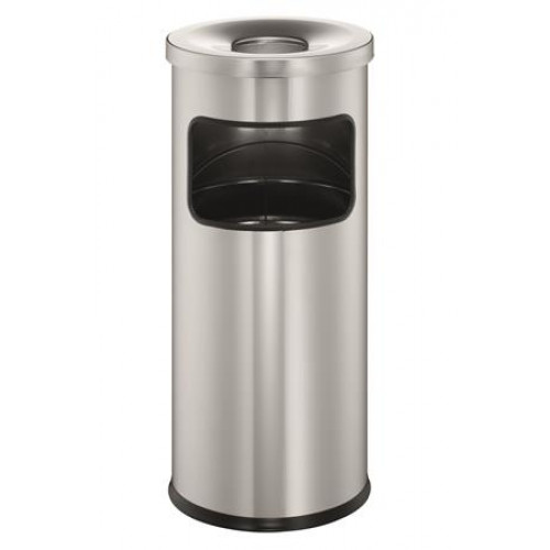 Durable Tűzálló szemetes kerek hamutartóval Safe ezüst