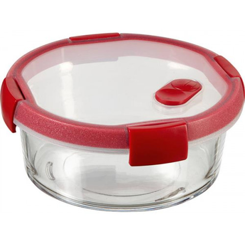 Curver Ételtartó kerek üveg 0,6l Smart Cook piros