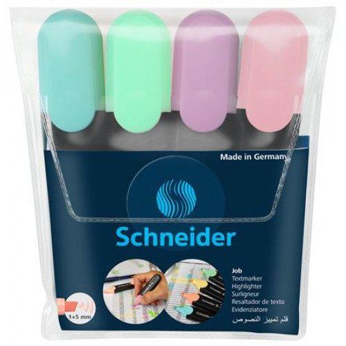 Schneider Szövegkiemelő készlet 1-5mm Job Pastel 4 különböző pasztell szín