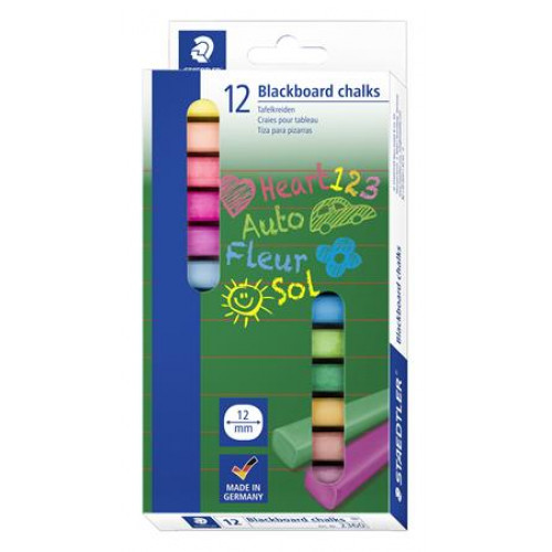 Staedtler Táblakréta szögletes 12 különböző szín