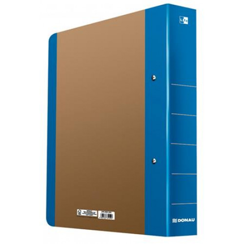 Donau Gyűrűs könyv 2 gyűrű D alakú 50mm A4 karton Life neon kék