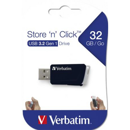 Verbatim Pendrive 32GB USB 3.2 80/25MB/sec Store n Click fekete