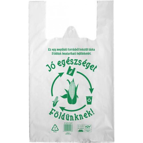 Ingvállas tasak lebomló 30x50x0,27cm Jó egészséget Földünknek
