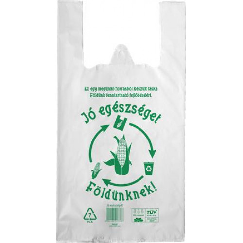 Ingvállas tasak lebomló 24x45x0,22cm Jó egészséget Földünknek