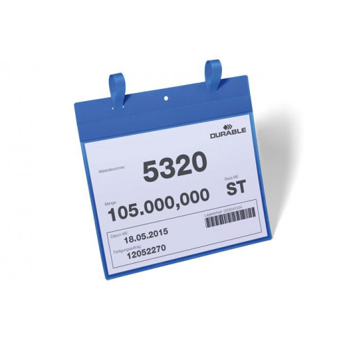 Durable Logisztikai zseb A4 fekvő szalaggal sötétkék