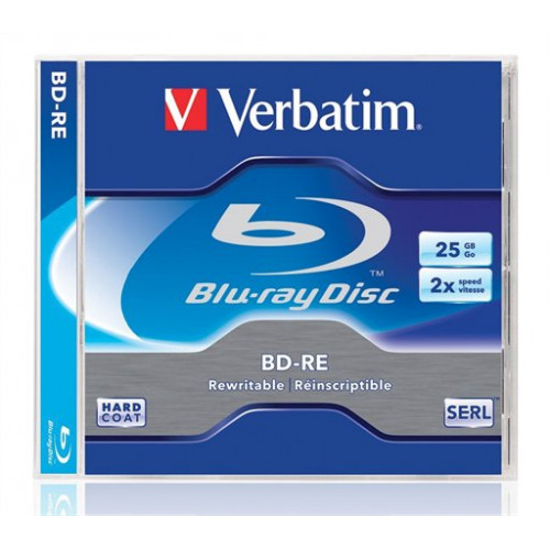 Verbatim BD-RE BluRay lemez újraírható 25GB 1-2x normál tok