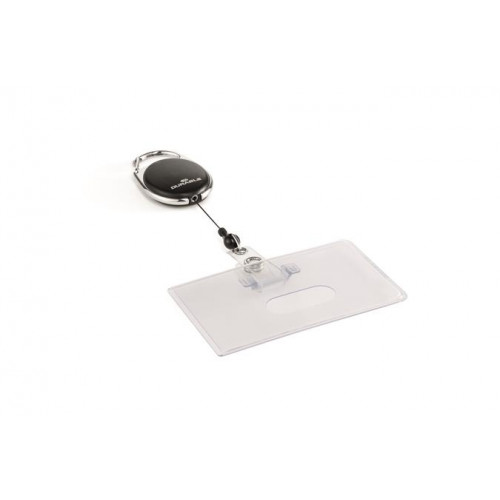 Durable Azonosítókártya-tartó kihúzható karabineres Style fekete