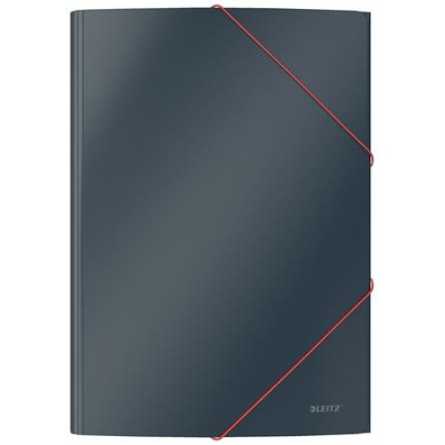 Leitz Gumis mappa 15mm karton A4 Cosy bársonyszürke