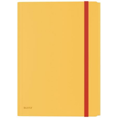 Leitz Gumis mappa extra tasakkal PP A4 Cosy melegsárga