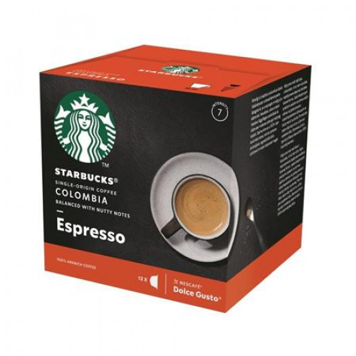 Starbucks Kávékapszula 12db Dolce Gusto kompatibilis Espresso Colombia Medium Roast