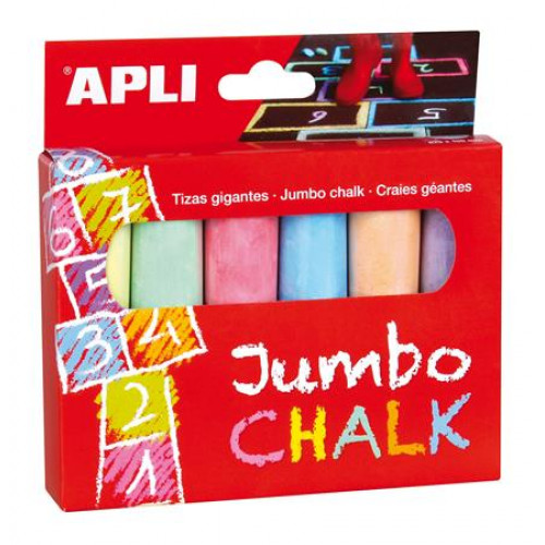 Apli Aszfaltkréta kerek jumbo 6 különböző szín