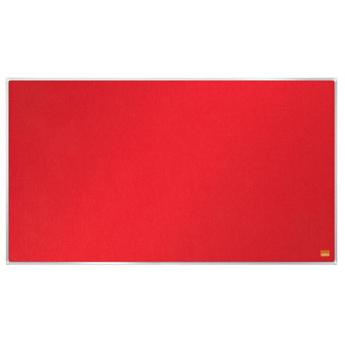 Nobo Textiltábla széles képarány (40) 89x50cm alumínium keret Impression Pro piros