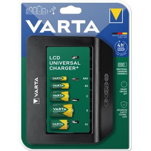 Varta Elemtöltő univerzális AA/AAA/C/D/9V LCD kijelző Universal