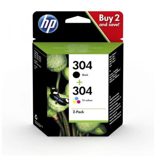 Hp 3JB05AE Tintapatron multipack Deskjet 2620 2630 nyomtatókhoz 304 fekete+színes 120+100 oldal