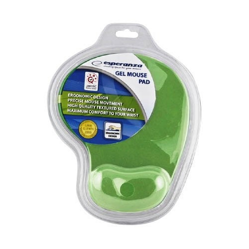 Esperanza Egéralátét csuklótámasszal géltöltésű zöld