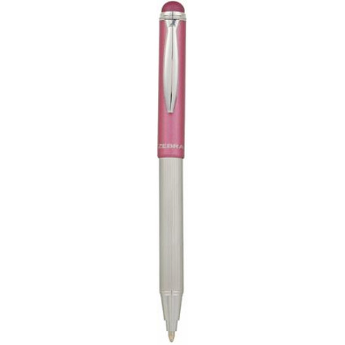 Zebra Golyóstoll 0,24 mm teleszkópos acél pink tolltest Telescopic Metal Stylus kék