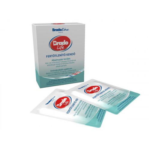 Bradolife Fertőtlenítő kendő 5db
