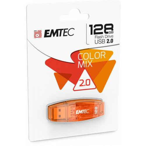 Emtec Pendrive 128GB USB 2.0 C410 Color narancssárga