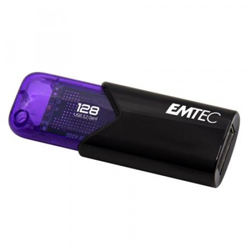 Emtec Pendrive 128GB USB 3.2 B110 Click Easy fekete-lila