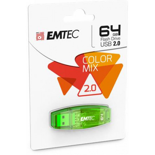 Emtec Pendrive 64GB USB 2.0 C410 Color zöld
