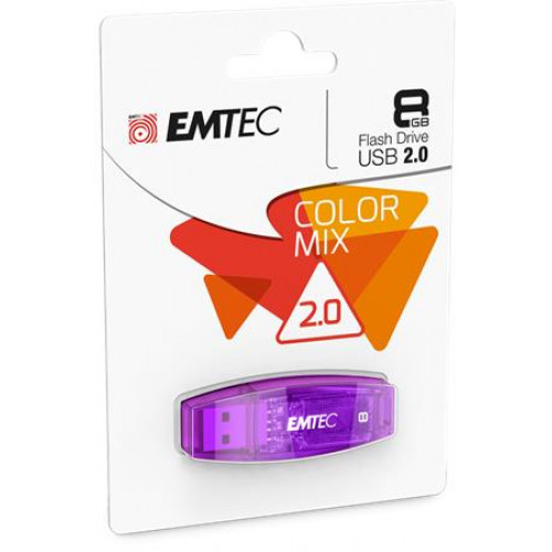Emtec Pendrive 8GB USB 2.0 C410 Color lila