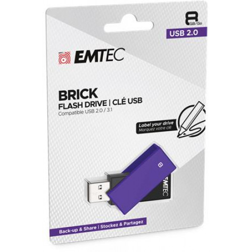 Emtec Pendrive 8GB USB 2.0 C350 Brick lila