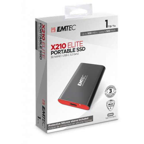 Emtec SSD (külső memória) 1TB USB 3.2 500/500 MB/s X210