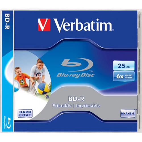 Verbatim BD-R BluRay lemez SL nyomtatható 25GB 6x normál tok
