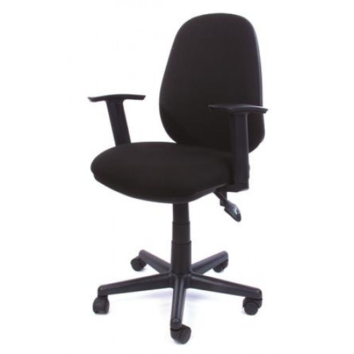 Mayah Irodai szék állítható karfával fekete szövetborítás Smile