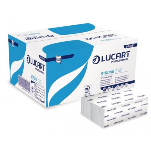 Lucart Kéztörlő Z hajtás 2 rétegű Strong fehér (864051)