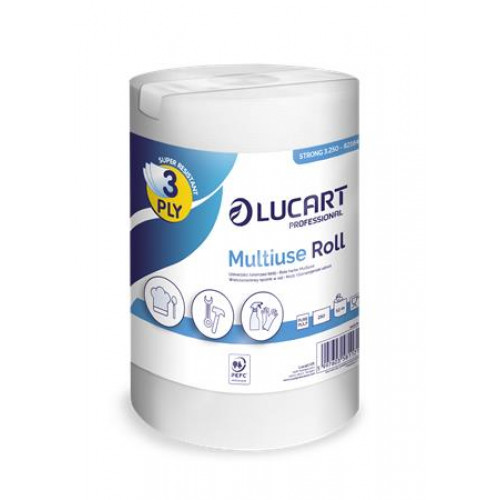 Lucart Háztartási papírtörlő 3 rétegű 250 lap belső adagolású univerzális Strong (821642)