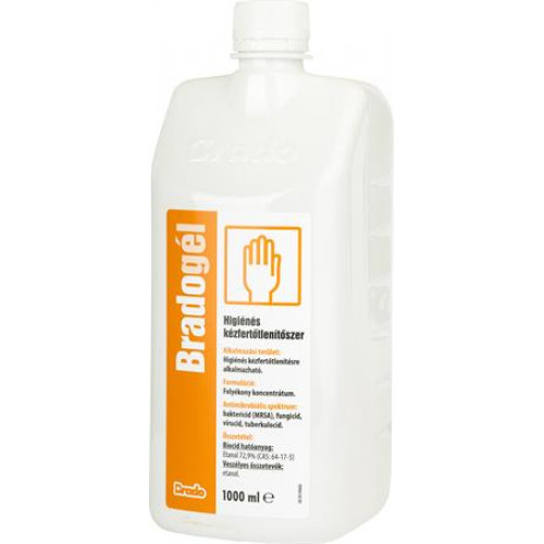 Brado Kézfertőtlenítő gél alkoholos 1lgél