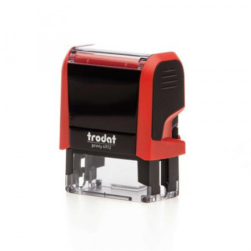 Trodat Bélyegző Printy 4912 piros ház fekete párnával
