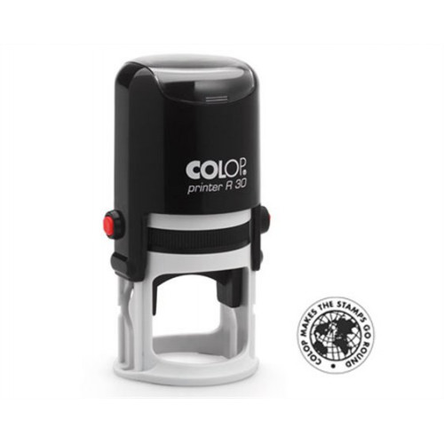 Colop Bélyegző kör Printer R 30 fekete cserepárnával