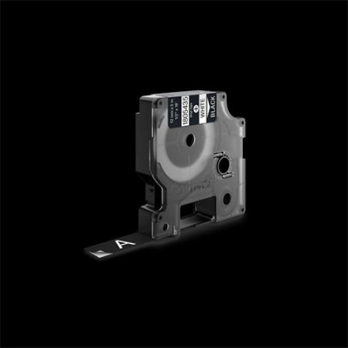 Dymo Feliratozógép szalag vinil 12mmx5,5m Rhino fekete-fehér