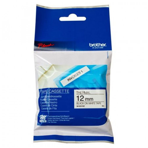 Brother Feliratozógép szalag 12mmx8m M-K231BZ fehér-fekete