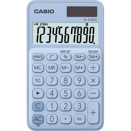 Casio Zsebszámológép 10 számjegy SL 310 világoskék
