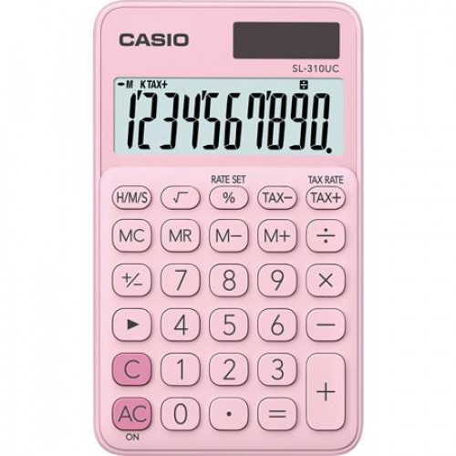 Casio Zsebszámológép 10 számjegy SL 310K világos rózsaszín