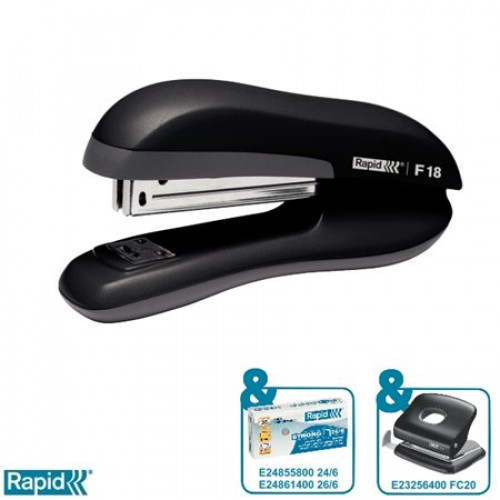 Rapid Tűzőgép 24/6 30lap F18 Fashion fekete
