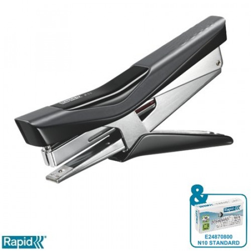 Rapid Tűzőgép kézi No.10 10/4 15lap Fixativ F11 fekete